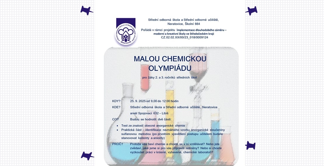 Malá chemická olympiáda - 25. 9. 2025