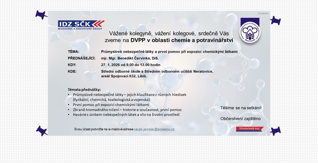 Přednáška na téma - Průmyslově nebezpečné látky a první pomoc při expozici chemickými látkami